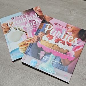 American Girl Cookbooks Set  "Parties" & "Breakfast & Brunch" Williams Sonoma